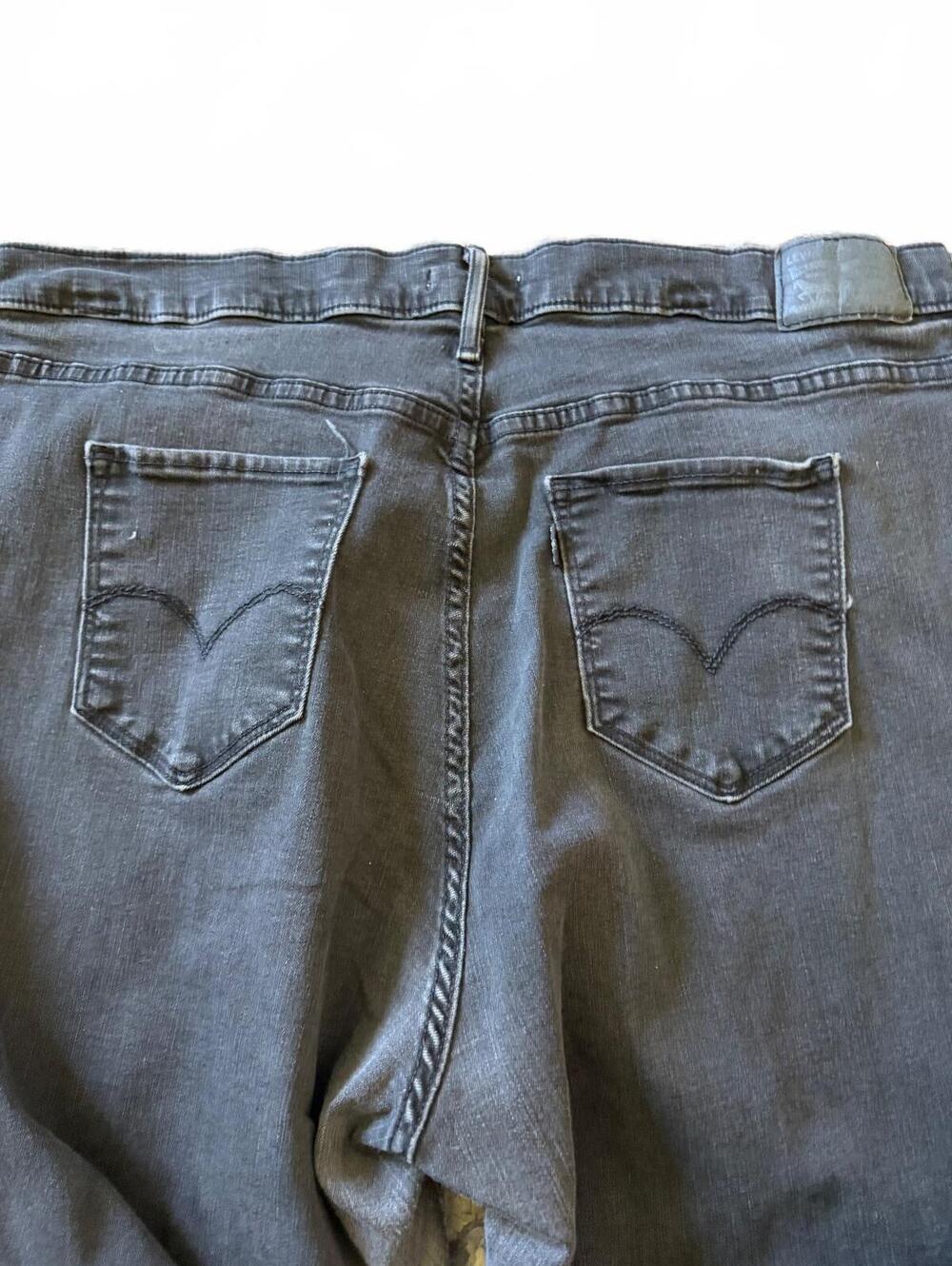 721 High Rise Skinny Jeans Size 20W Black Denim - Picture 5 of 8